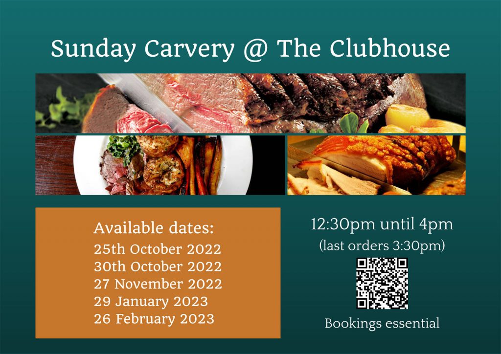 Sunday Carvery Lunch 2022 – 2023 | St Austell Golf Club in Cornwall