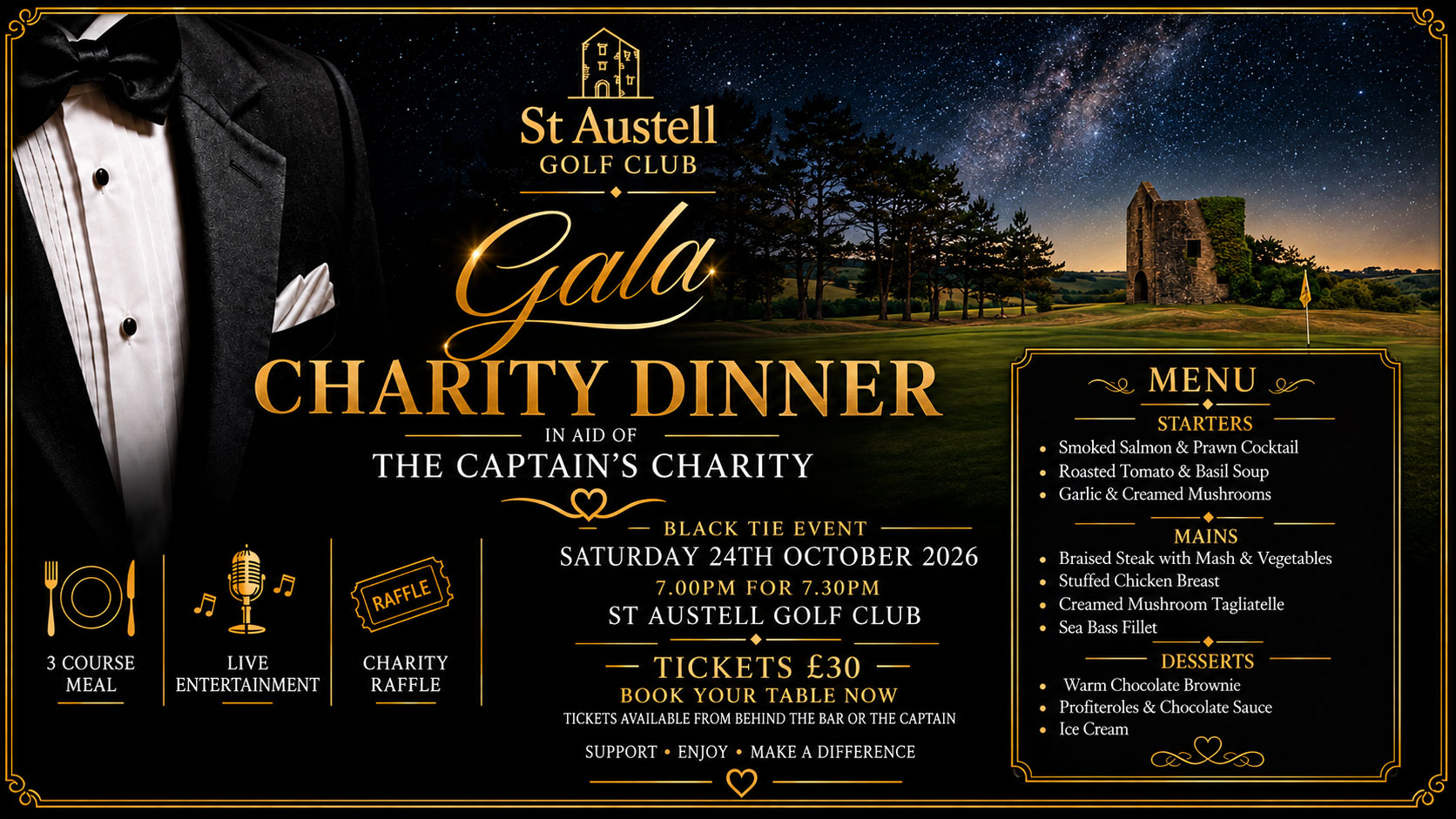 Featured image for “Black Tie Gala Charity Dinner – 24th Oct 2026”
