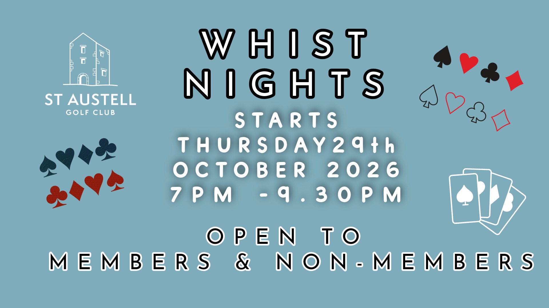 Featured image for “Whist Night Open to all Members Starts 29th Oct 2026”